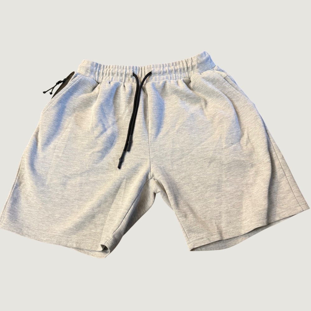 Particle Mens Heather Gray Athletic Sweat Shorts Size Large Drawstring Zipper